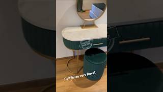 Coiffeuse Vert Royal allodeco  Miroir  pouf  table avec tiroire 2000 Dh promo [upl. by Oderfla198]