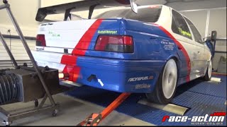 Dyno Peugeot 405 Mi 16 Swiss Hillclimb Sadev Sequential Gearbox Pure Sound [upl. by Nilats831]