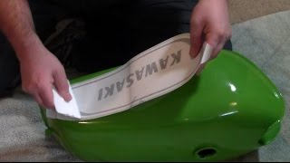 How to apply vinyl graphics to a motorcycle [upl. by Lunneta]