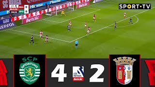 Sporting CP x SC Braga 42  Liga Portugal Betclic 202425  Resumo da Partida [upl. by Atinuj140]