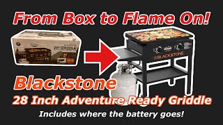 Blackstone 28 Inch Adventure Ready Griddle From Unboxing to First Use Complete Tutorial [upl. by Aihsemek]