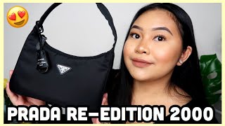 PRADA REEDITION 2000 NYLON MINI BAG UNBOXING [upl. by Annaed]