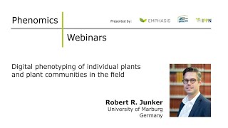 Prof Robert R Junker Digital phenotyping of individual plants and plant communities in the field [upl. by Batholomew]