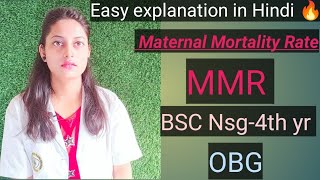 MMR Maternal Mortality RateSubOBG Bsc Nsg4 yr Nursingbasiceducation [upl. by Wein]