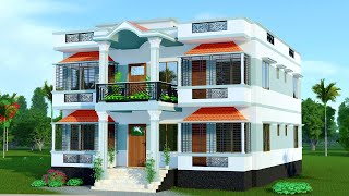 Modern Village House Design 2022 4 Room House Plans Indian Style [upl. by Noillid]