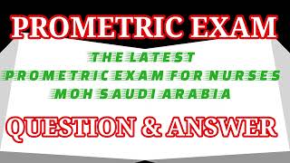 Latest Prometric Exam For Nurses Saudi Arabia  Question amp Answer [upl. by Gaiser]