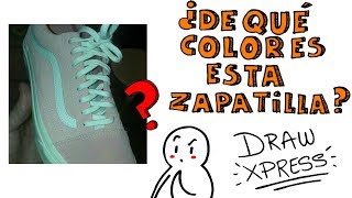 ¿DE QUÉ COLOR VES ESTA ZAPATILLA ¿Gris o rosa  DrawXpress [upl. by Brunk151]