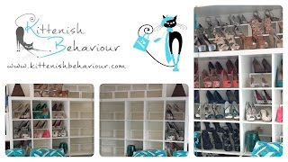 Shoe Storage Hack Using Ikea Shelf Inserts  Simple How To [upl. by Ynagoham]