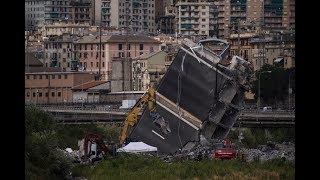 new video of Morandi Bridge Genoa bridge houses beneath Morandi bridge [upl. by Lucian]