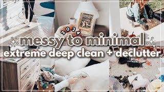 EXTREME DEEP CLEAN  DECLUTTER  MESSY TO MINIMAL DECLUTTER WITH ME  Giraffe Tools Pressure Washer [upl. by Ailimaj]