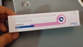 Gabanyl Gel Uses in Hindi। Gabapentin  Lidocaine Baclofen Gel Uses Dose  Side effect painkiller [upl. by Hearsh]