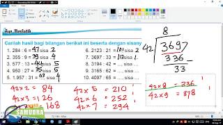 Matematika SDMI Kelas 4  Pembagian dengan sisa [upl. by Roche]