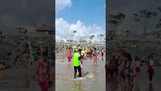 Digha sea beach water waves 🌊⛱️  beautiful weather 🌞🌤️🌈  shortvideo dighaseabeach viralshorts [upl. by Hazaki]