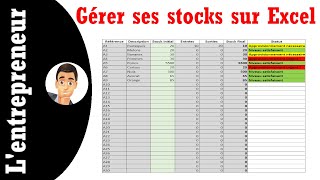 Gérer ses stocks sur Excel  modèle [upl. by Yzzik]