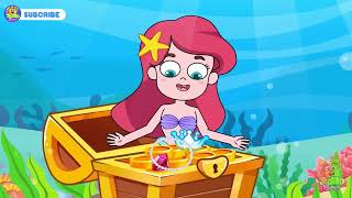 Disney Princesses in The Little Mermaid Taking Care Baby Nursery Rhymes amp Kids Songs [upl. by Wenonah511]