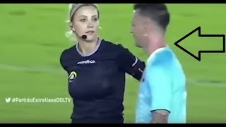 Hermosa Chica Arbitro le hace una broma a Jugador [upl. by Reiche80]