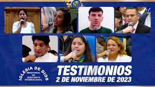 Testimonios 2 de noviembre de 2023  Iglesia de Dios Ministerial de Jesucristo Internacional [upl. by Terchie]