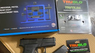 Installing TRUGLO Tritium NIGHT SIGHTS on my GLOCK 43X [upl. by Neirb]