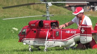 RC KAMOV KA32A SCALE HELICOPTER HELISWISS MODEL WITH HIGH DETAILED ADDONS [upl. by Amathiste]