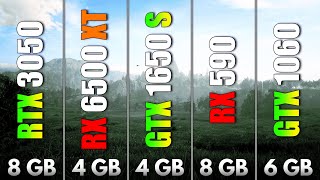 RTX 3050 vs RX 6500 XT vs GTX 1650 SUPER vs RX 590 vs GTX 1060  PC Gameplay Tested [upl. by Pearl373]