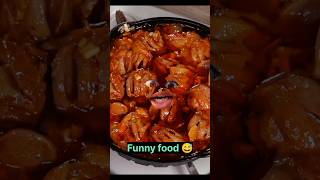 Funny food 😅 Chicken gizzard ajillo chicken chinesefood [upl. by Ahseyk]