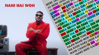 Nahi Hai Woh  Raftaar Verse  Rap Rhyme Scheme [upl. by Aliel762]