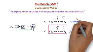 markovnikov and anti markovnikov organic chemistry  الإضافة بقاعدة مارك وعكس مارك [upl. by Aynik]