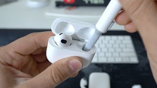 Apple AirPods 12 amp 3  How To Easily CLEAN [upl. by Yetac]