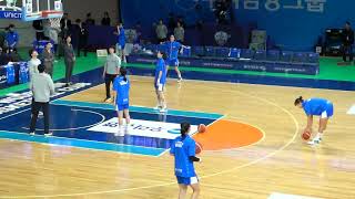 WKBL 20232024 우리은행WON KB스타즈전 슛팅 웜업 Woori bank WON Korea Pro Basketball [upl. by Menashem]