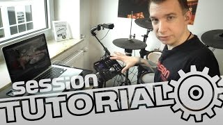 DrumSoftware über EDrums spielen Toontrack EZDrummer  session Tutorial [upl. by Kolk]