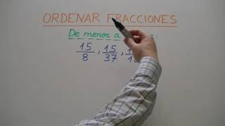 Comparar y ordenar fracciones con el mismo numerador [upl. by Jepum756]