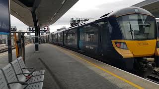 South Eastern Class 707  707008  707004 Departing London Bridge Station on 240224 [upl. by Oiramed]