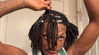 How to retwist dreads yourself easy dreadlock journey [upl. by Raynell]