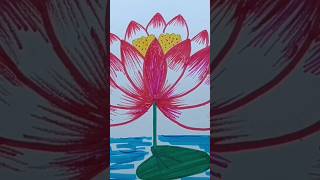 Water Lily water Lily drawing shorts ytshorts easy drawing [upl. by Gona42]