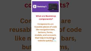 bootstrap  What are Bootstrap components [upl. by Theadora]