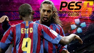 PES 6 PPSSPP CAMERA PS4 REALISTIC GRAPHICS  FC BARCELONA VS INTER MILAN GAMEPLAY [upl. by Annayar403]