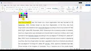 3Formatted text  Ms Word 2016 [upl. by Attinahs812]