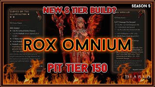 Pit 150 Clear Best Vox Omnium Sorc Build New S Tier  Season 5 Diablo 4 [upl. by Alonzo]