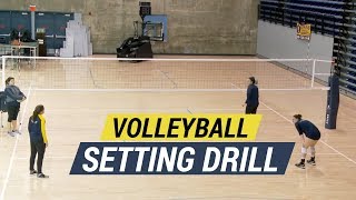 Volleyball Setting Drill  Right Back Right Front Exchange  Coach Ashlie Hain [upl. by Anilahs]