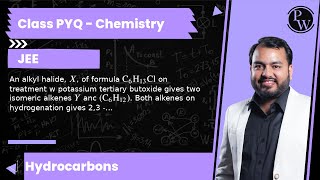 An alkyl halide X of formula C6H13Cl on treatmentpotassium tertiary butoxide gives two isomer [upl. by Koffman790]