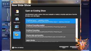 Proshow tutorial english 11  create or open a show [upl. by Rashidi]