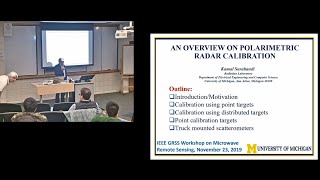 02 Polarimetric Radar Calibration Kamal Sarabandi [upl. by Aniroz]