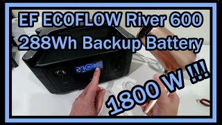 EF ECOFLOW Portable Power Station SRiver 600 288Wh Backup Lithium Battery Peak 1800W FULL REVIEW [upl. by Chev997]