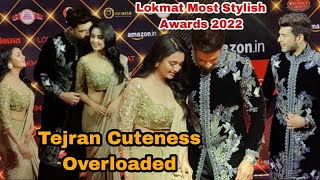 tejran Cuteness Overloaded At Lokmat Most Stylish Awards 2022  Tejaswini Prakash amp Karan Kundra [upl. by Nim]