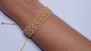 Passo a passoComo fazer pulseira Macrame tutorial completo [upl. by Ahsinwad]