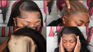 How To Install A Frontal On A Low Hairline  Wig Placement on Low Hairline Ft Afsisterwig [upl. by Amalea605]