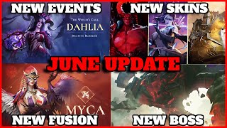 New June Update Events Fusion Skins Summons New Boss  Watcher of Realms [upl. by Kemme]