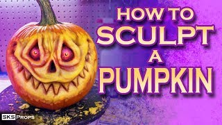 How To Sculpt A Simple Pumpkin for Halloween [upl. by Lebazej]