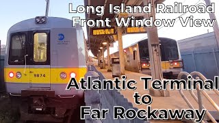 LIRR M3 Front Window View Atlantic Terminal to Far Rockaway [upl. by Balliol]