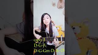 PEARLY SHELLSHAWAIIAN SONGGUITAR COVER W CHORDS FOR GIRLS BY ELLAMAE JAM [upl. by Corly]